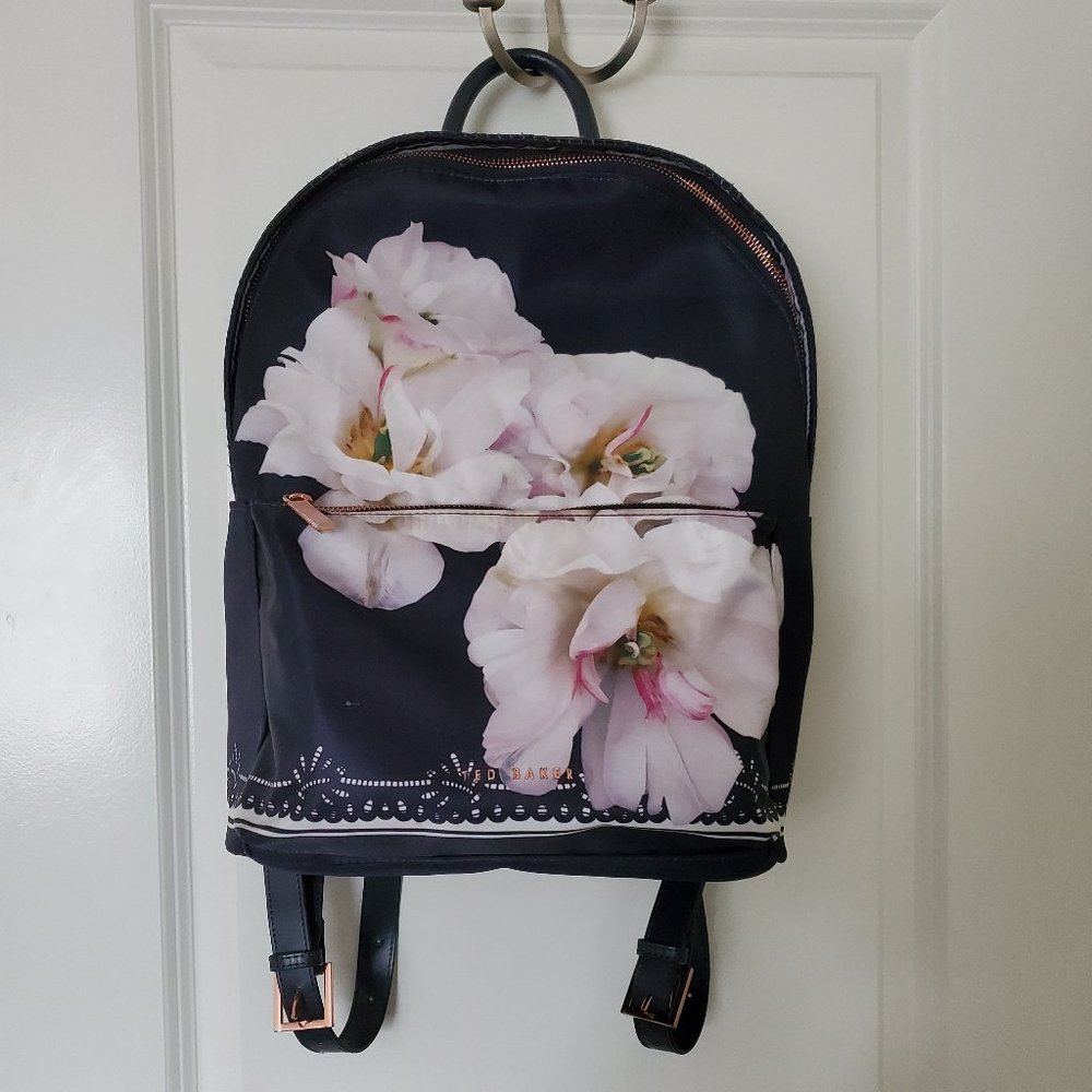 Ted Baker Kayleey Gardenia Floral Backpack Midnight Blue